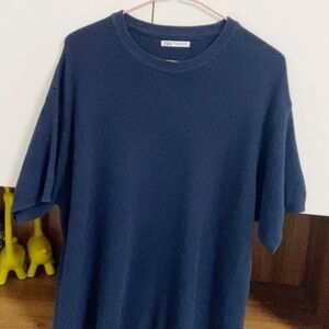 Zara Men's Navy Sweater